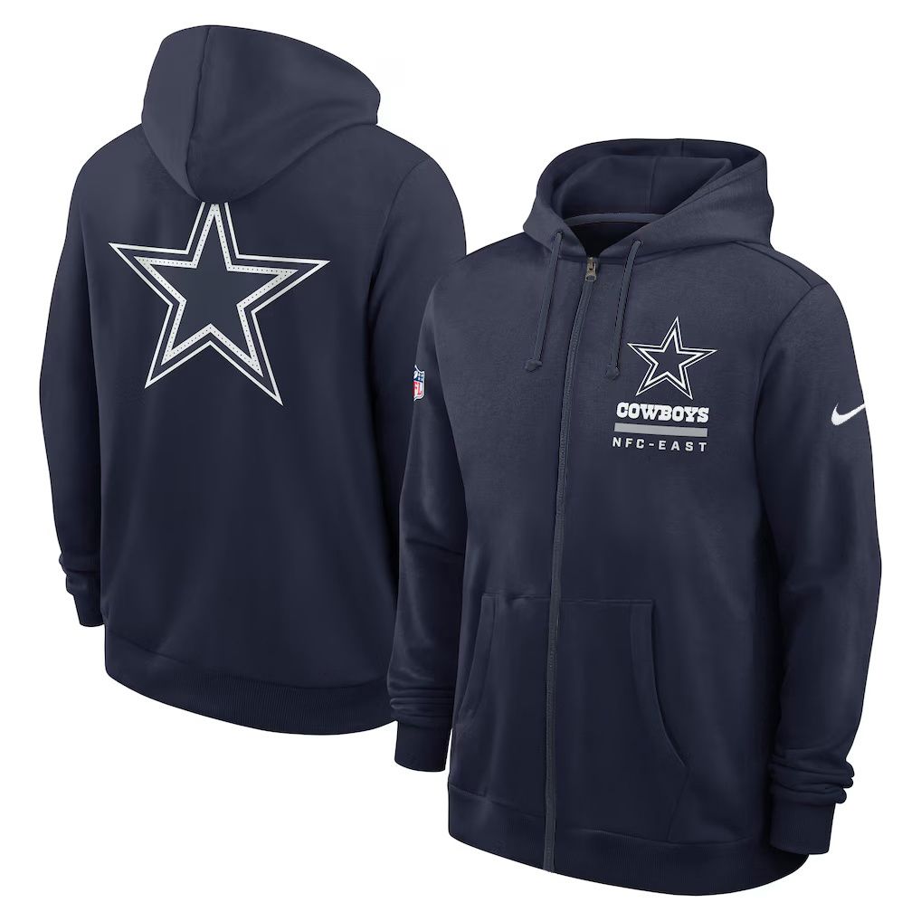 Men 2026 NFL Dallas Cowboys zip-up hoodie Blue 01
